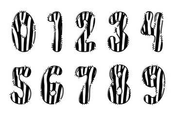 Handcrafted Animals number color creative art typographic design