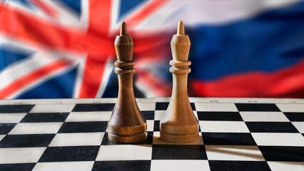 Politics. Great Britain and Russia. Diplomatic relations. Pieces on a chessboard