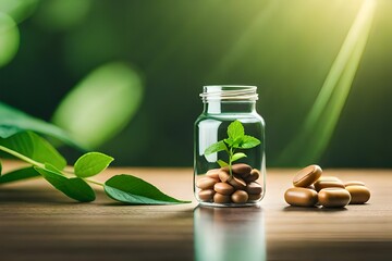 herbal medicine with leaves