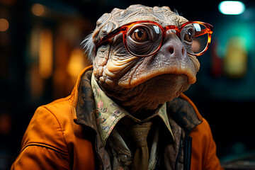 a closeup shot of a beautiful turtle