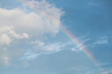 Naklejka na ściany i meble rainbow and clouds