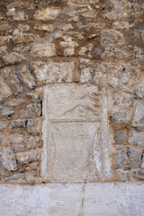 Old Town Walls with Main Gate and relief of lion of Saint Mark, Budva, Montenegro