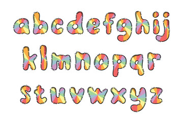 Handcrafted Pastel Rainbow letters color creative art typographic design