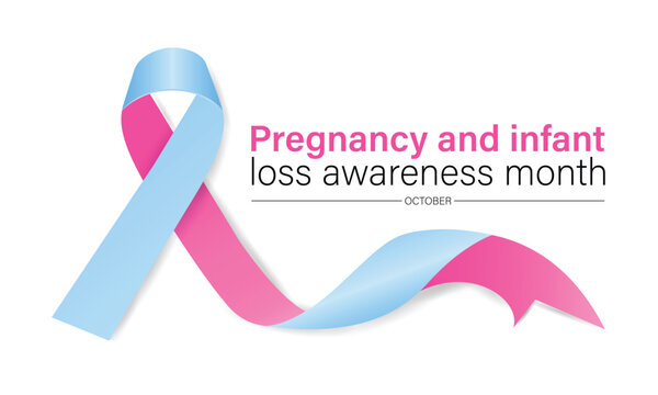 Pregnancy and infant loss awareness month (SIDS) is observed every year in October. banner, poster, design.