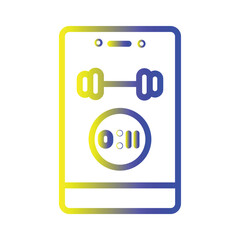 Fitness Mobile Phone Gradient Line Icon