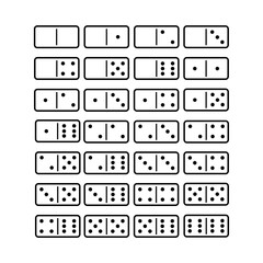 Dominoes Outline SVG