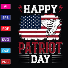 HAPPY PATRIOT DAY T SHIRT DESIGN