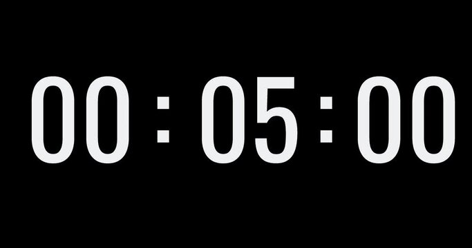 running time for recording video or playing video, transparent background in mov format.
