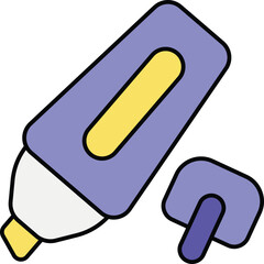 Highlighter Color outline icon design style