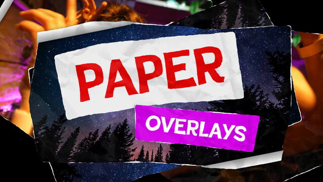 Crumpled Paper Media And Text Overlay