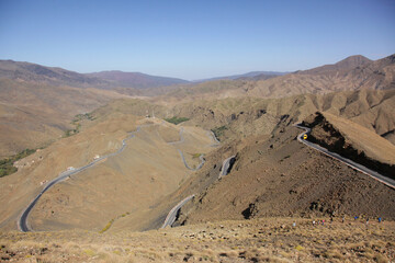 On the way through High Atlas, Morocco, Africa.