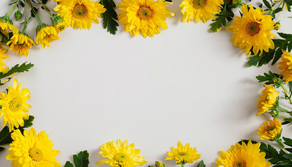 frame of flowers with background copy space 