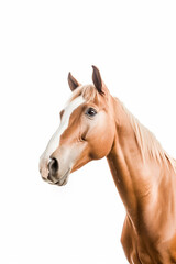 A beautiful horse photo, white background