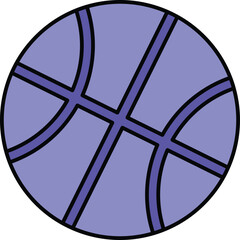 Basketball Color outline icon design style