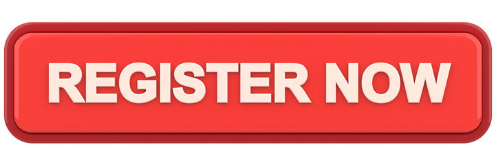 Register now button. 3D illustration.