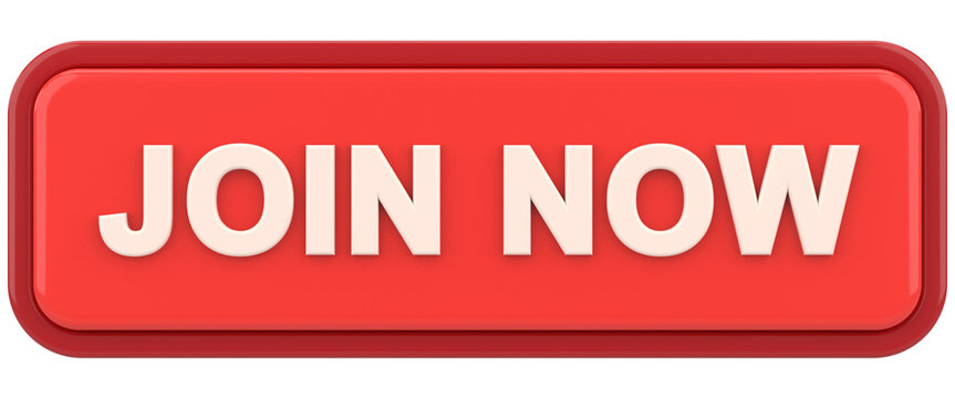 Join now button. 3D illustration.