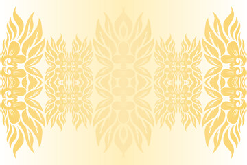 Beautiful classic design colourful  background with flower leaf line art pattern of indonesian culture traditional batik
