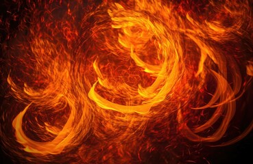 Dancing flames in fiery spirals., generative IA