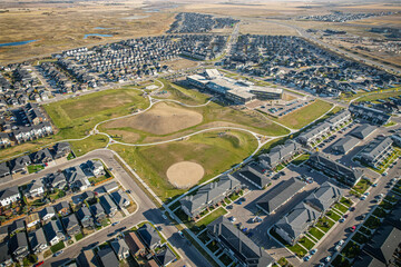 Sweeping Aerial View of Evergreen, Saskatoon, Saskatchewan