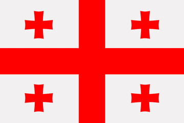 Obraz premium Georgia flag isolated in official colors and proportion correctly