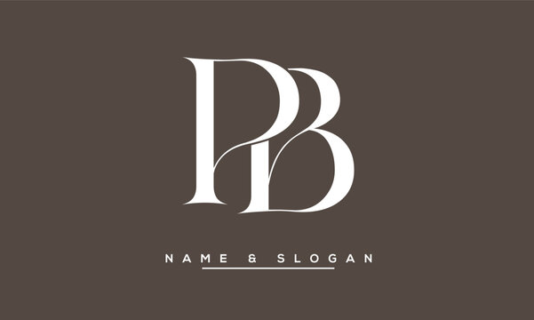 PB,  BP,  P,  B  Abstract  Letters  Logo  Monogram