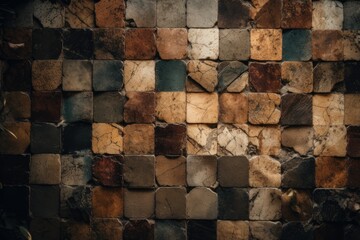 Mosaic of abstract textures in earthy tones., generative IA