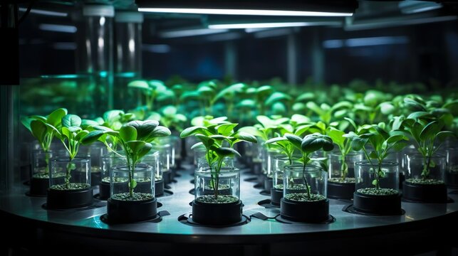Sci-Glass Plants, High-Tech Greenery, Space & Alien Flora, Biotech Innovations