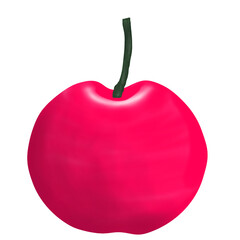 red apple isolated on white