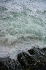 waves on the rocks