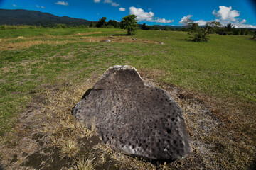 Pokekea megalithic site in Indonesia's Behoa Valley, Palu, Central Sulawesi.
