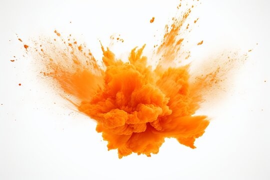 Blast of a orange colour | holi event colours blast, colour splash, dry colour splash of orange