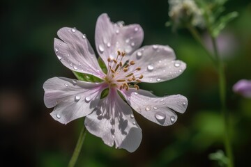 Wildflower blooming in the dew. ??, generative IA