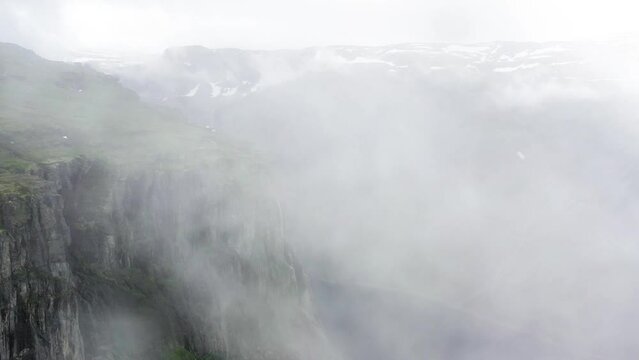 Norwegian Mountains on a cloudy day 