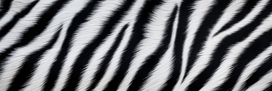 Trendy zebra skin pattern background . Animal fur, texture background for Fabric design, wrapping paper, textile and wallpaper, extra wide