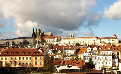 Scenic view of the cityscape of Prague, Czech Republic