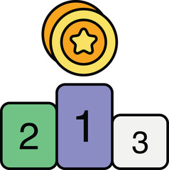 Win Color outline icons design style