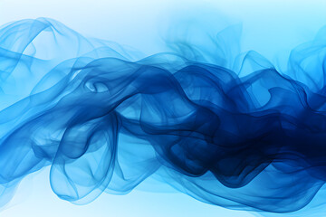 Blue smoke swirling in abstract patterns