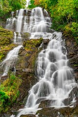 Long exposure shot of the majestic Amicalola Falls in Georgia