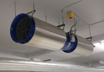 Ventilaion extractor fan device on the ceiling