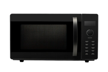 Black Microwave isolated on white background. Generative AI