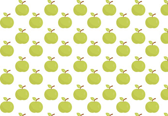  Pattern with  green apples . Wallpaper, background