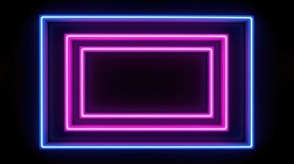 From an aerial perspective, a neon square frame glows brilliantly, marking a unique point within...