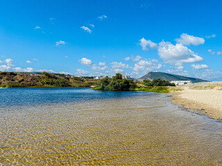 Beautiful river in Sardinia, San Pietro a mare, Italy.