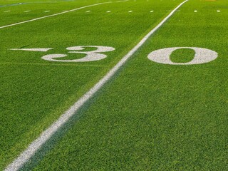 Obraz premium Yards sign of an American football field