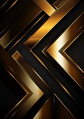 Abstract gold triangle shapes  and luxury golden lines