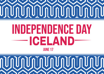 Happy Independence Day of Iceland background illustration. 17th of June Iceland independence day wallpaper.
