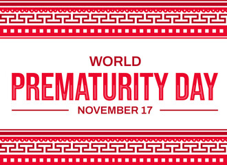 World Prematurity Day Wallpaper with traditional border on the border. Prematurity day background