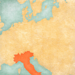 Map of Central Europe - Italy