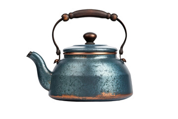 vintage kettle isolated on white background. Generative AI