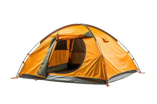 modern tourist tent isolated on white background. Generative AI